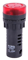 LED ИНДИКАТОРНА ЛАМПА СЪС ЗУМЕР, 22 MM 230 VAC ЧЕРВЕНА, E.AD22.230.BUZZER.RED, E.NEXT