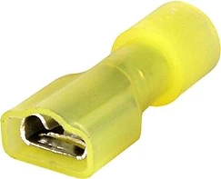 ЖЕНСКИ КАБЕЛЕН НАКРАЙНИК - СЪЕДИНИТЕЛ, 6.6 MM (100БР.) 4-6 MM2, ИЗОЛИРАН, ЖЪЛТ, СЕРИЯ FN, (FN.F.4.6), E.TERMINAL.STAND.FDFN5.5.250.YELLOW, E.NEXT