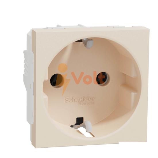 КОНТАКТ ШУКО NEW UNICA, СКРИТ МОНТАЖ, СЛОНОВА КОСТ, NU303644, SCHNEIDER ELECTRIC