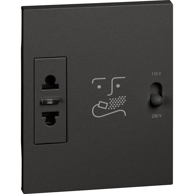 КОНТАКТ ЗА САМОБРЪСНАЧКА LIVING NOW, 230 V AC, 3 МОДУЛА, СКРИТ МОНТАЖ, ЧЕРЕН, BTICINO