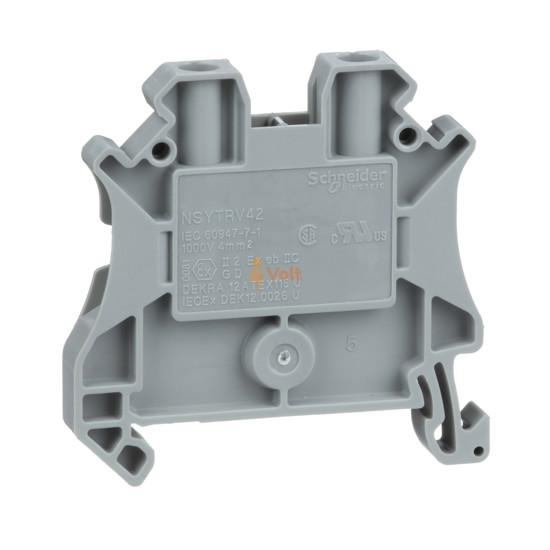 РЕДОВА КЛЕМА 4 MM2, СИВА, ВИНТОВА, Linergy TR, NSYTRV42, SCHNEIDER ELECTRIC