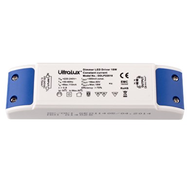 ДИМИРАЩ TRIAC ДРАЙВЕР ЗА LED ОСВЕТЛЕНИЕ 18 W/300 MA DC, ULTRALUX
