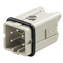 КОНТАКТНО ТЯЛО HDC HA 4 MS МЪЖКО ЗА СИЛОВ КУПЛУНГ, МОДЕЛ HA, 4P, 2.5 MM2, 16 A, 400 V, ВИНТОВА ВРЪЗКА, WEIDMULLER