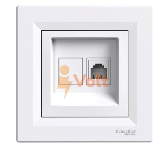 ТЕЛЕФОННА РОЗЕТКА RJ11 ASFORA, СКРИТ МОНТАЖ, БЯЛ, EPH4100121, SCHNEIDER ELECTRIC