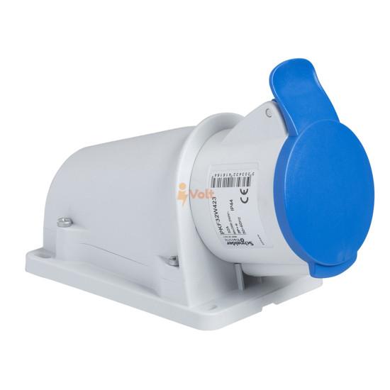 ИНДУСТРИАЛЕН КОНТАКТ ЗА СТЕНА MUREVA PK, 32 A, 2P+E, 230 V AC, IP44, PKF32W423, SCHNEIDER ELECTRIC