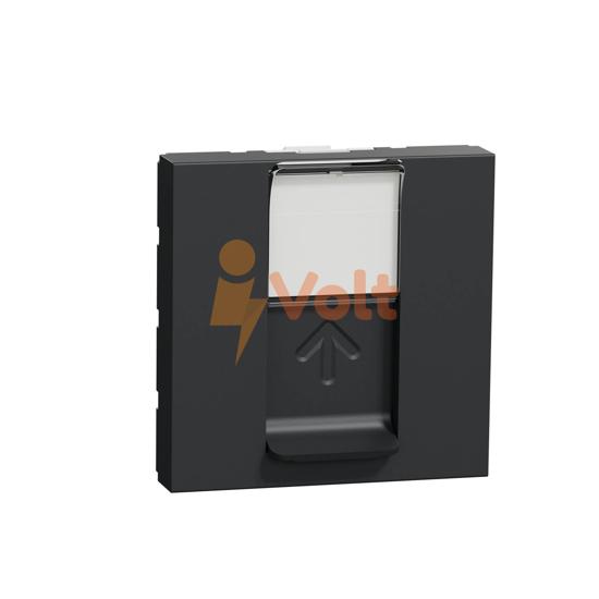 КОМПЮТЪРНА РОЗЕТКА RJ45 NEW UNICA, СКРИТ МОНТАЖ, АНТРАЦИТ, NU341154, SCHNEIDER ELECTRIC