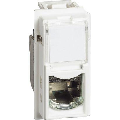 КОМПЮТЪРНА РОЗЕТКА RJ45 LIVING NOW, 6 A, CAT STP, 1 МОДУЛ, СКРИТ МОНТАЖ, БЯЛ, BTICINO