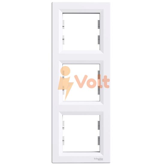 ДЕКОРАТИВНА РАМКА ASFORA, ТРОЙНА, ВЕРТИКАЛНА, БЯЛ, EPH5810321, SCHNEIDER ELECTRIC