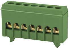 КЛЕМЕН БЛОК С 7 ОТВОРА, ЗА DIN-ШИНА, ИЗОЛИРАН КОРПУС, ЗЕЛЕН, E.BSI.PRO.1.7, E.NEXT