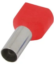 КАБЕЛЕН НАКРАЙНИК 2X1 MM2 (100 БР.), ВТУЛКОВ, ЧЕРВЕН, ЧЕРВЕН, E.TERMINAL.STAND.TE.2.1.RED, E.NEXT