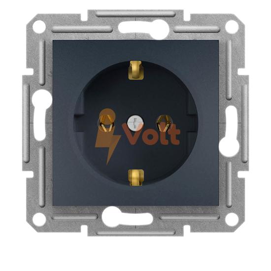 КОНТАКТ ШУКО ASFORA, СКРИТ МОНТАЖ, АНТРАЦИТ, EPH2900171, SCHNEIDER ELECTRIC