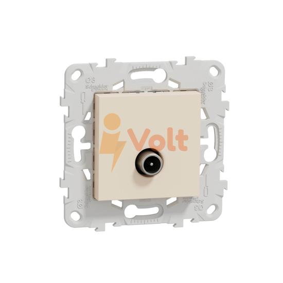 TV РОЗЕТКА NEW UNICA, СКРИТ МОНТАЖ, СЛОНОВА КОСТ, NU546244, SCHNEIDER ELECTRIC