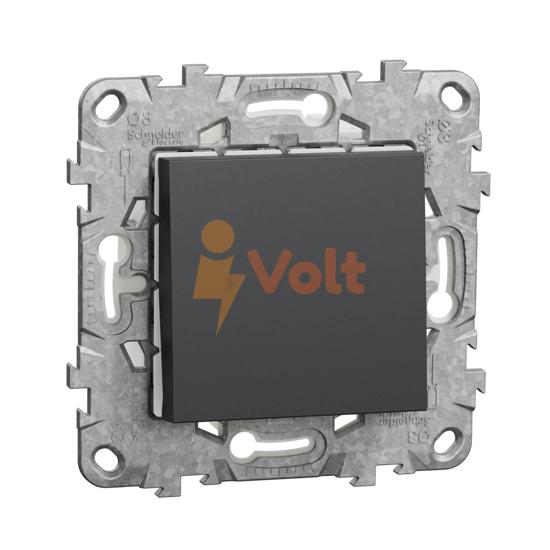 ДЕВИАТОРЕН КЛЮЧ NEW UNICA, СКРИТ МОНТАЖ, АНТРАЦИТ, NU528254, SCHNEIDER ELECTRIC