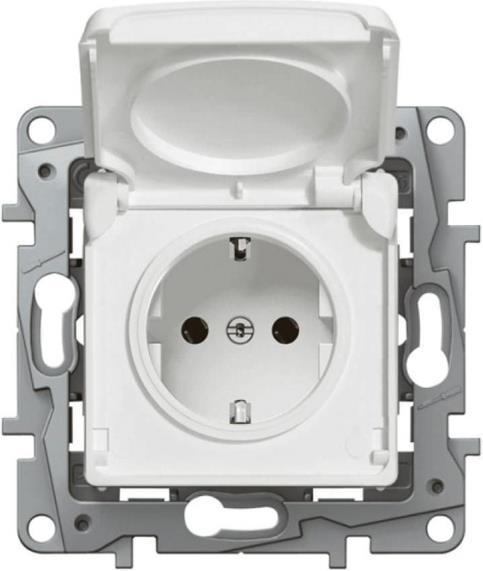 КОНТАКТ ШУКО NILOE, 16 A, IP44, С ДЕТСКА ЗАЩИТА, СКРИТ МОНТАЖ, БЯЛ, LEGRAND