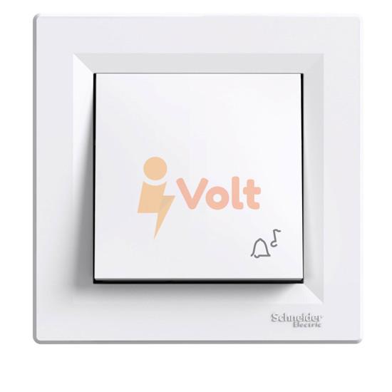БУТОН ASFORA, ЗВЪНЕЦ, КОМПЛЕКТ, СКРИТ МОНТАЖ, БЯЛ, EPH0800121, SCHNEIDER ELECTRIC