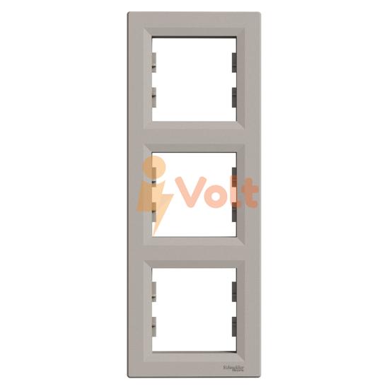 ДЕКОРАТИВНА РАМКА ASFORA, ТРОЙНА, ВЕРТИКАЛНА, БРОНЗ, EPH5810369, SCHNEIDER ELECTRIC