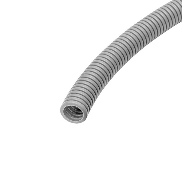 ГОФРИРАНА ТРЪБА Ф25 FXP-TURBO, ЗА ПОЛАГАНЕ В БЕТОН, PVC-U, >750 N, -5/+60°C, СИВА, RAL 7037, DN:Ф25/DI:Ф18.3, DIETZEL UNIVOLT