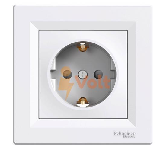 КОНТАКТ ШУКО ASFORA, С ДЕТСКА ЗАЩИТА, СКРИТ МОНТАЖ, БЯЛ, EPH2900221, SCHNEIDER ELECTRIC