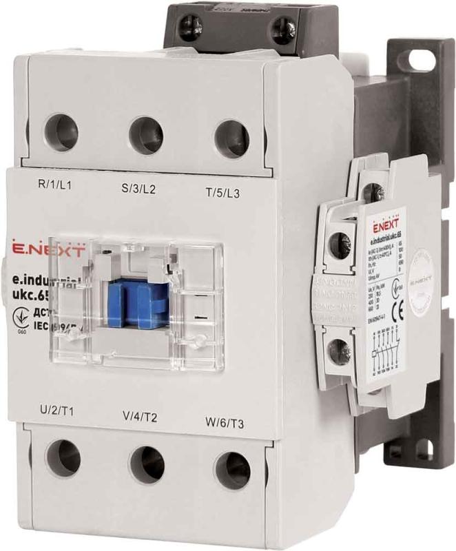 КОНТАКТОР E.INDUSTRIAL.UKC, 3P, 65 A, 24 V AC, 1NO+1NC, E.INDUSTRIAL.UKC.65.24, E.NEXT