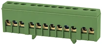 КЛЕМЕН БЛОК С 12 ОТВОРА, ЗА DIN-ШИНА, ИЗОЛИРАН КОРПУС, ЗЕЛЕН, E.BSI.PRO.1.12, E.NEXT