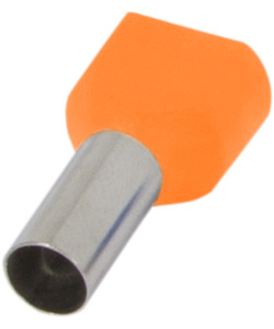 КАБЕЛЕН НАКРАЙНИК 2X4 MM2 (100 БР.), ИЗОЛИРАН, ВТУЛКОВ, ОРАНЖЕВ, E.TERMINAL.STAND.TE.2.4.ORANGE, E.NEXT