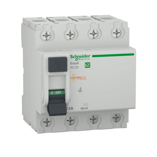 ДЕФЕКТНОТОКОВА ЗАЩИТА EASY 9 3P+N, 63 A, 30 MA, ТИП AC, EZ9R32463, SCHNEIDER ELECTRIC