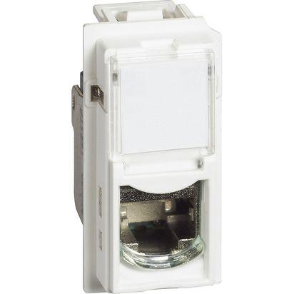 КОМПЮТЪРНА РОЗЕТКА RJ45 LIVING NOW, CAT 6 UTP, 1 МОДУЛ, СКРИТ МОНТАЖ, БЯЛ, BTICINO