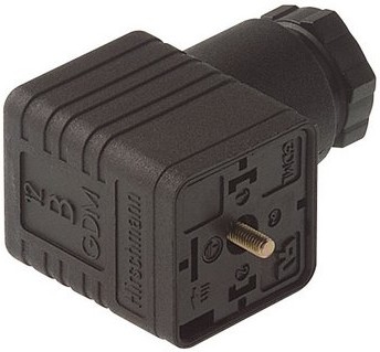 КОНЕКТОР ЗА ХИДРАВЛИЧНА БОБИНА, ЩЕКЕР, 24 V DC, С LED ИНДИКАЦИЯ, 30X30 MM