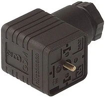 КОНЕКТОР ЗА ХИДРАВЛИЧНА БОБИНА, ЩЕКЕР, 24 V DC, С LED ИНДИКАЦИЯ, 30X30 MM