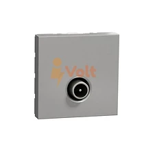 TV РОЗЕТКА, МЪЖКА, КРАЙНА, ЦВЯТ АЛУМИНИЙ, NU346230, SCHNEIDER ELECTRIC