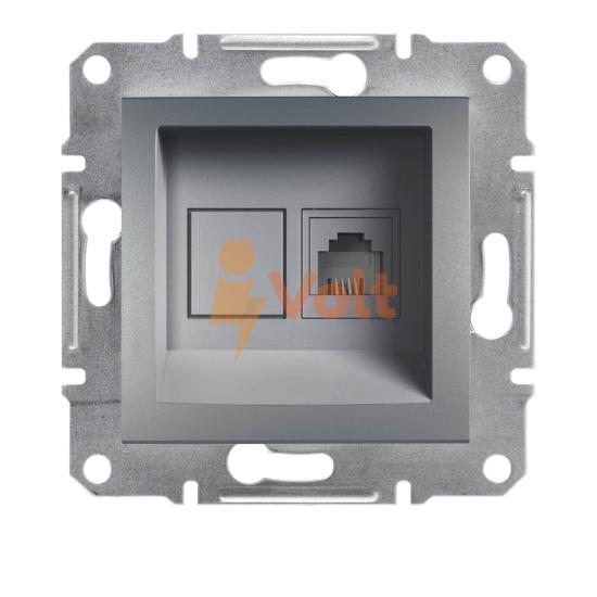 ТЕЛЕФОННА РОЗЕТКА RJ11 ASFORA, СКРИТ МОНТАЖ, СТОМАНА, EPH4100162, SCHNEIDER ELECTRIC