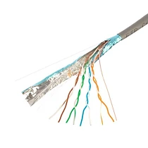 КАБЕЛ LAN FTP CAT5E 4X2X0.5 MM2, 24 AWG, ПОМЕДНЕН (CCA)