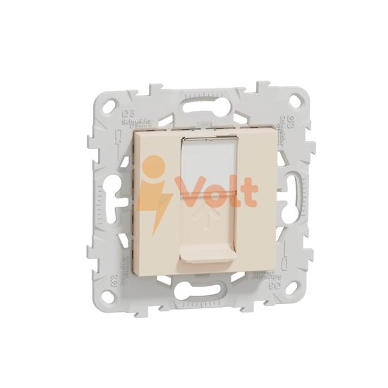 КОМПЮТЪРНА РОЗЕТКА RJ45 NEW UNICA, СКРИТ МОНТАЖ, СЛОНОВА КОСТ, NU541144, SCHNEIDER ELECTRIC