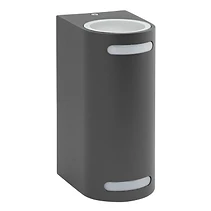 ФАСАДНО ОСВЕТИТЕЛНО ТЯЛО ДВУСТРАННО, 2XGU10, IP44, ЗА СТЕНА, ГРАФИТ, ULTRALUX