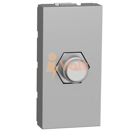 TV/SAT РОЗЕТКА NEW UNICA, СКРИТ МОНТАЖ, АЛУМИНИЙ, NU346830, SCHNEIDER ELECTRIC