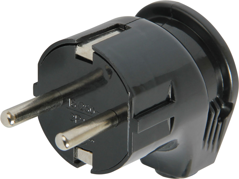 БИТОВ ЩЕПСЕЛ ШУКО, 16 A, ЪГЛОВ, ЧЕРЕН, E.PLUG.ANGLE.008.16, E.NEXT