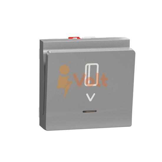 КЛЮЧ КАРТА NEW UNICA, СКРИТ МОНТАЖ, АЛУМИНИЙ, NU328330, SCHNEIDER ELECTRIC