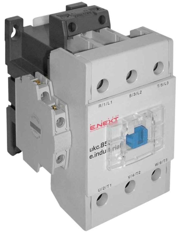 КОНТАКТОР E.INDUSTRIAL.UKC, 3P, 85 A, 400 V AC, 1NO+1NC, E.INDUSTRIAL.UKC.85.380, E.NEXT