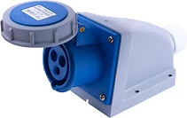 ИНДУСТРИАЛЕН КОНТАКТ ЗА СТЕНА E.SOCKET, 16 A, 2P+E, 230 V AC, IP67, E.SOCKET.113.16.67, E.NEXT