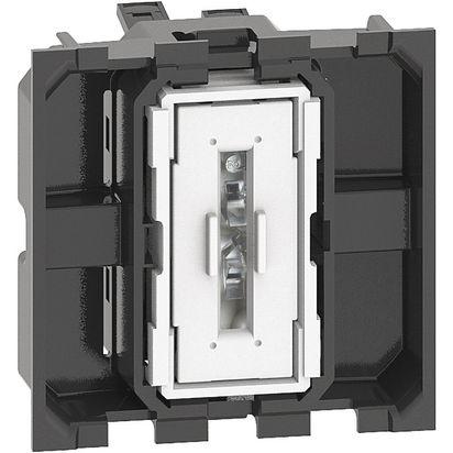 ЕДНОПОЛЮСЕН КЛЮЧ LIVING NOW, 10 AX, 1P, 250 V AC, С ПОДСВЕТКА, С БЕЗВИНТОВИ КЛЕМИ, 2 МОДУЛА, СКРИТ МОНТАЖ, BTICINO