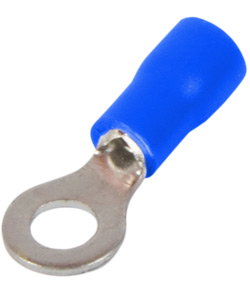 КАБЕЛЕН НАКРАЙНИК ТИП УХО, 0.5-1.5 MM2, M6, 100БР., ИЗОЛИРАН, E.TERMINAL.STAND.RV1.1,25.6.BLUE, E.NEXT