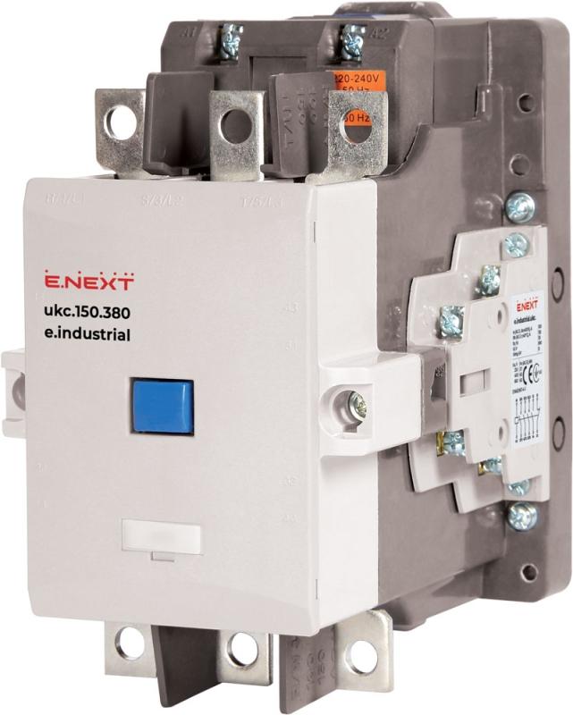 КОНТАКТОР E.INDUSTRIAL.UKC, 3P, 150 A, 400 V AC, 1NO+1NC, E.INDUSTRIAL.UKC.150.380, E.NEXT