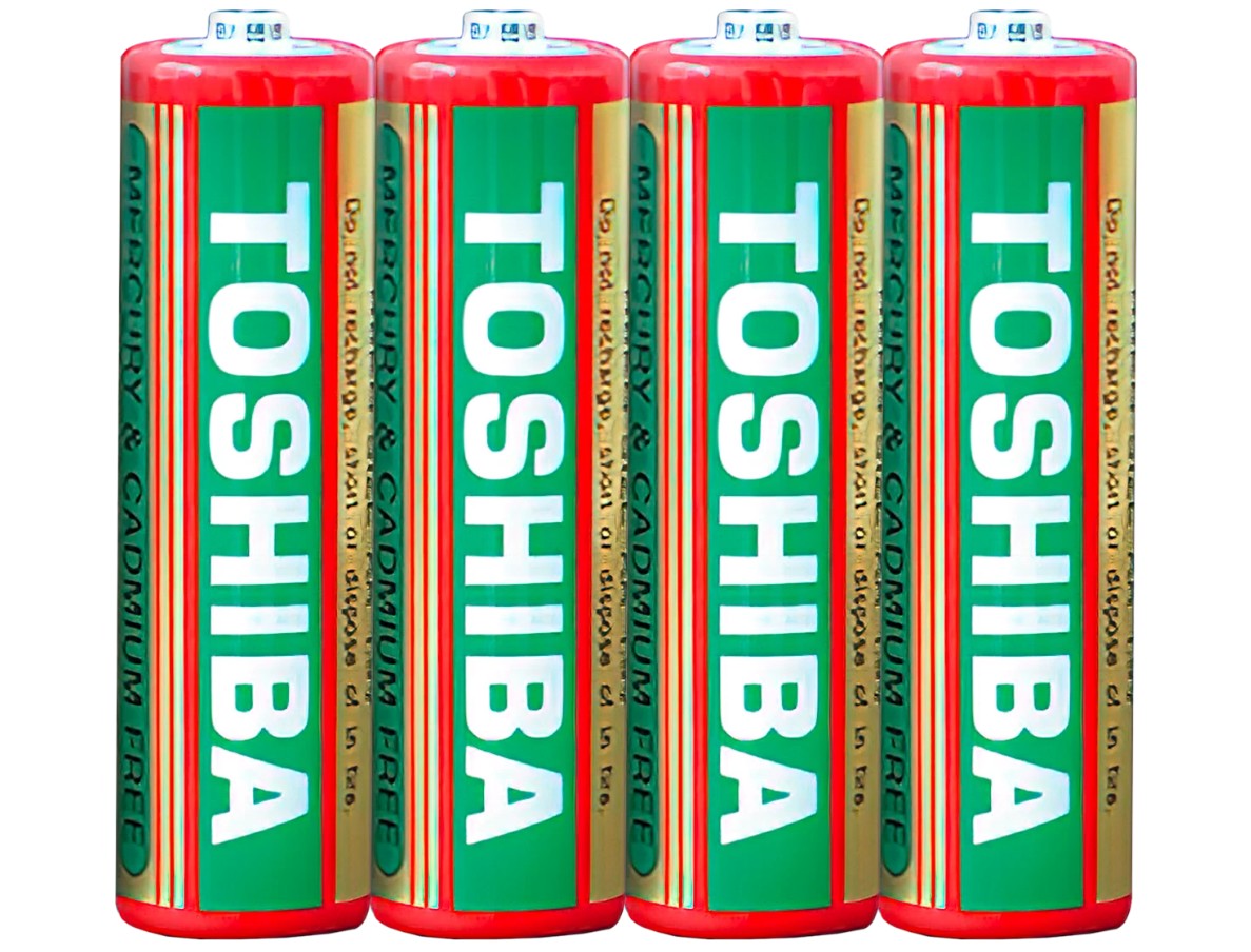 БАТЕРИИ HEAVY DUTY AA, 1.5 V, R6KE SP-4, TOSHIBA