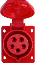 ИНДУСТРИАЛЕН КОНТАКТ ЗА ТАБЛО E.SOCKET.PRO, 16 A, 3P+N+E, 400 V AC, E.SOCKET.PRO.5.16.WALL, E.NEXT