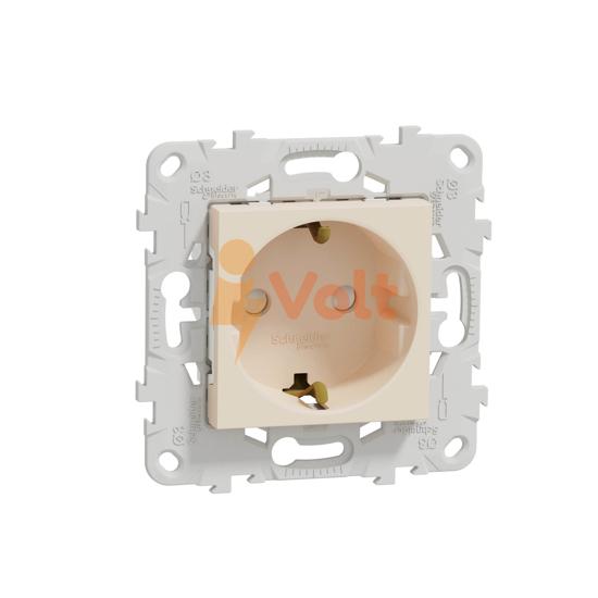 КОНТАКТ ШУКО NEW UNICA, СКРИТ МОНТАЖ, СЛОНОВА КОСТ, NU503644, SCHNEIDER ELECTRIC