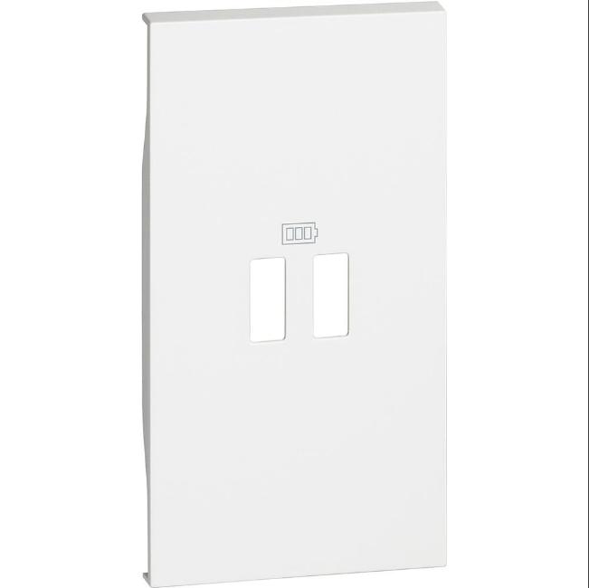 ЛИЦЕВ ПАНЕЛ LIVING NOW, ЗА РОЗЕТКА С 2XUSB, ЗА K4285C2, K4286C2, K4287C2, 2 МОДУЛА, БЯЛ, K4288C2, BTICINO