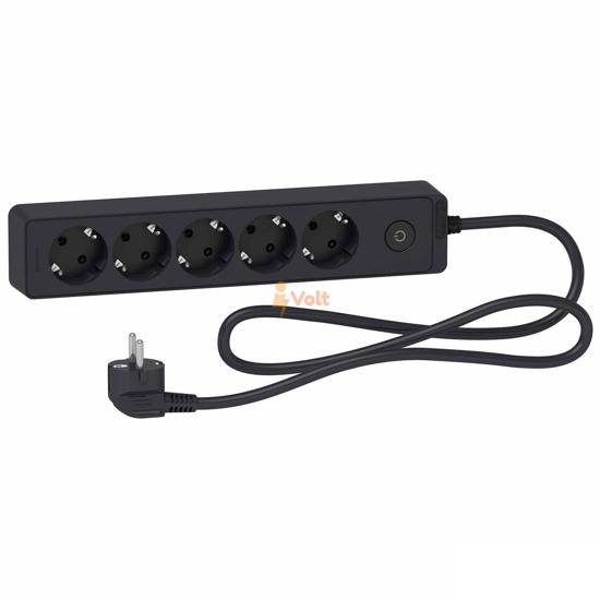 РАЗКЛОНИТЕЛ С КЛЮЧ, 5 ГНЕЗДА, 1.5 M КАБЕЛ, АНТРАЦИТ, ST9451B, SCHNEIDER ELECTRIC