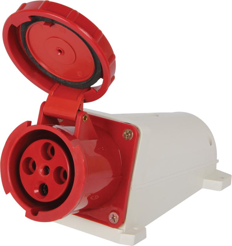 ИНДУСТРИАЛЕН КОНТАКТ ЗА СТЕНА E.SOCKET.PRO, 63 A, 3P+E, 400 V AC, E.SOCKET.PRO.4.63, E.NEXT