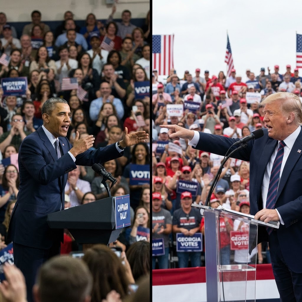 Obama and Trump Clash in Final Midterm Campaign Push