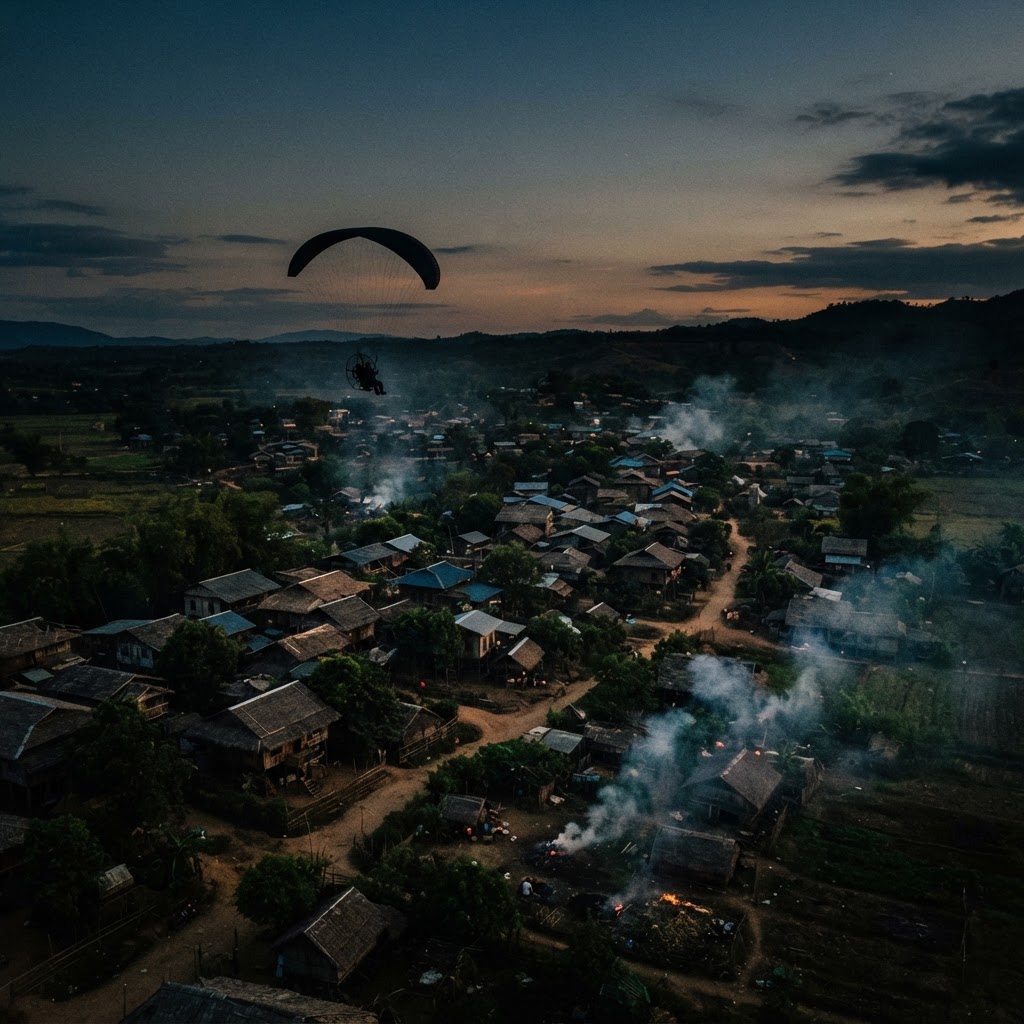 Myanmar Military Deploys Paramotors for Aerial Strikes on Rebel-Held Regions